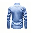 thumbnail image 4 of LODIENY Men's Stretch Wrinkle Free Dress Shirt Long Sleeve Collared Button Down Shirts Regular Fit Wedding Work Blouses Light Blue S, 4 of 6