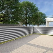 Paradise Balcony Privacy Screen Cover 3' X 133' Perfect For Outdoor Backyard Deck Pool Porch Gardening Fence Rails Protection Grey And White Custom With Zip Ties