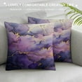 thumbnail image 3 of JEUXUS Serene Majesty Violet Waters Tranquil and Captivating Square Plush Pillowcase White, 3 of 5