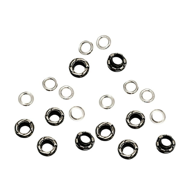 GUOOL 10x Œillets Kit de Œillets Polyvalent Facile à Utiliser Œillets en Métal Pratiques avec Rondelles pour Ceintures en Cuir Chaussures en Toile Style C
