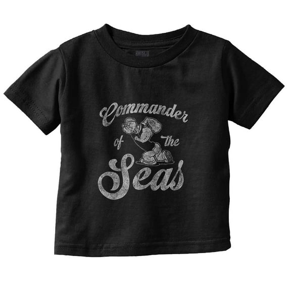 Popeye Commander of the Seas Cartoon Toddler Boy Girl T Shirt Infant Toddler Brisco Brands 6M