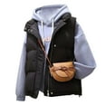 thumbnail image 5 of Winter Women Vest Coat Thickened Padded Zipper Closure Stand-up Collar Sleeveless Waistcoat Solid Color Winproof Heat Retention Outdoor Down Coat, 5 of 8