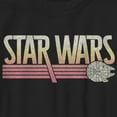 thumbnail image 2 of Boy's Star Wars: A New Hope Distressed Millennium Falcon Logo  Graphic Tee Black Large, 2 of 5