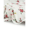 thumbnail image 6 of INSPIRE CHIC Women's Puff Sleeve Back Smocked Sweetheart Neck Floral Ruffled Hem Dress M White, 6 of 8