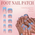 thumbnail image 5 of RAGUPEL 288Pcs Toe Press on Nails French Style Decor Stays Secure Press on Toes Simple Style Glue on Nails for Women Hands + Feet Style3, 5 of 7