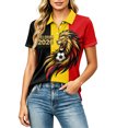 thumbnail image 2 of Women's Football Graphic T-Shirt, Women's Fashion Printed Short Sleeve Sports Top, Casual Athletic Workout Tee for Soccer Tournament 2026 Vermilion Size: M, 2 of 5
