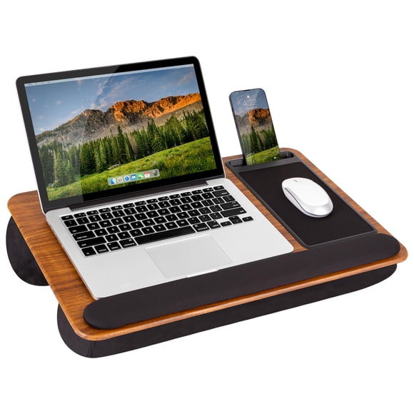 Escritorio portátil LapGear Home Office Pro con reposamuñecas Espresso