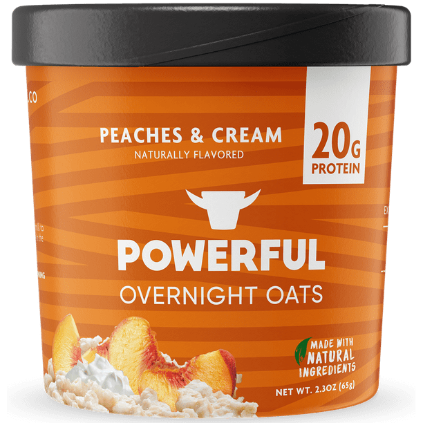Powerful Overnight Oats Oatmeal Cup, High Protein, Whole Grain, Kosher