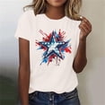 thumbnail image 5 of Vetsdori Short Sleeve T Shirts for Women Red White and Blue USA Years Anniversary Pullover Patriotic Independence Day Summer Graphic,Fourth of July Crew Neck Womens Shirts Fashion, 5 of 7