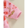thumbnail image 6 of Liacowi 2Pcs Toddler Girls Fall Clothes Baby Christmas Outfits Long Sleeve Santa Wreath Print Sweatshirt Tops + Pants Set 0-3 Years, 6 of 8