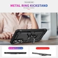 thumbnail image 3 of Dteck Case for Samsung Galaxy S25 Edge,Military Grade Drop Impact Case 360 Metal Rotating Ring Kickstand Holder Armor Heavy Duty Shockproof Cover for Galaxy S25 Edge,Black, 3 of 7