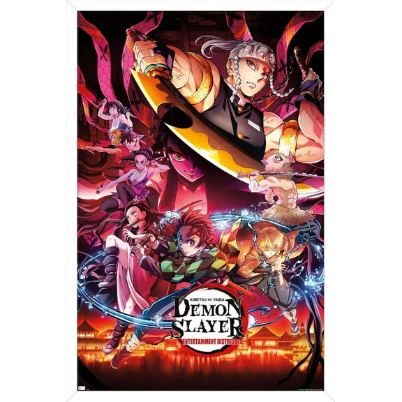 Demon Slayer - Key Visual 1 Wall Poster, 22.375" x 34" Framed