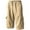 Khaki, variant on Ma Croix Men's Casual Loose Fit Fleece Cargo Sweat Shorts with Elastic Deawstring