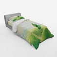 thumbnail image 2 of Ambesonne Landscape Bedding Set 3 Pcs, Sunrise on Rural Valley, Twin, Cream Fern Green, 2 of 2