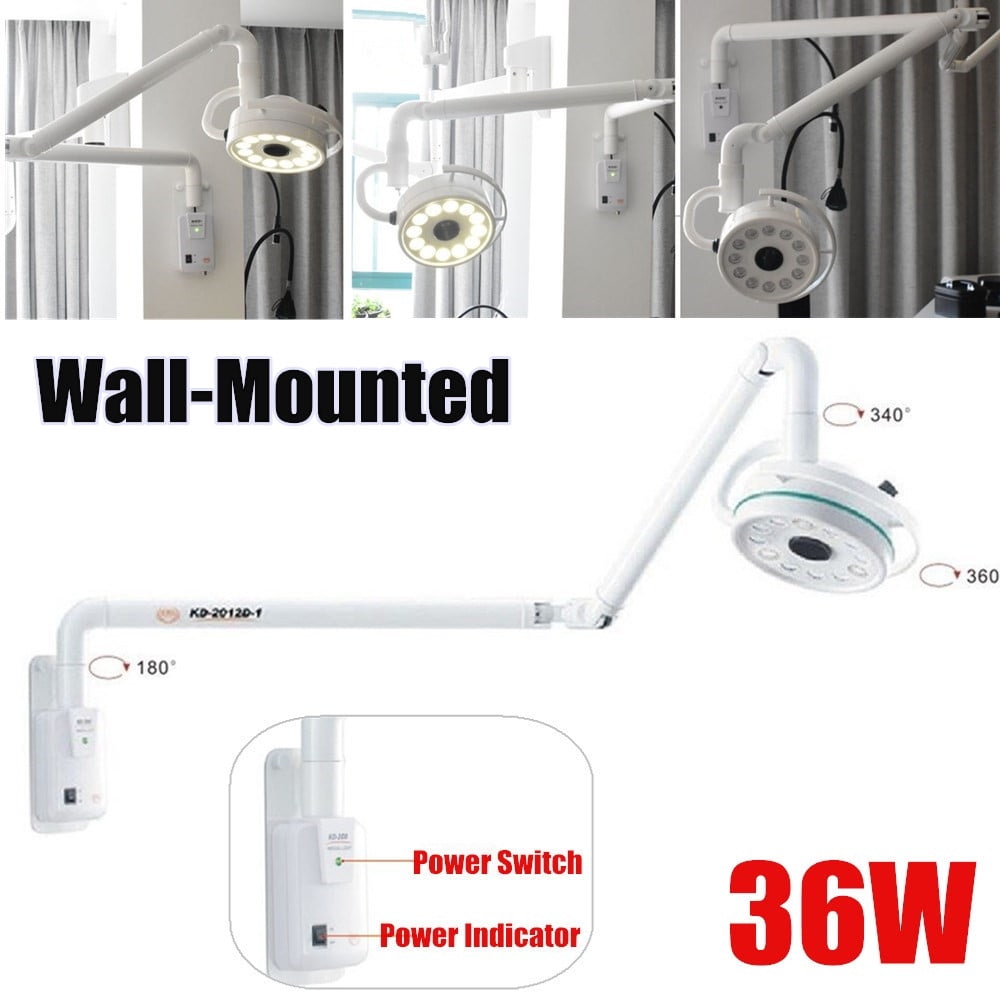 TOPCHANCES 36W WallMounted LED Shadowless Lamp Surgical Medical Dental