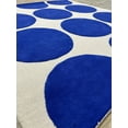 thumbnail image 4 of Handmade Tufted Nz Wool Carpets White & indigo blue Rug 10x14 ft new design Area Rug, 4 of 5