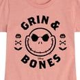 thumbnail image 3 of The Nightmare Before Christmas - Grin And Bones - Toddler And Youth Girls Short Sleeve Graphic T-Shirt, 3 of 5