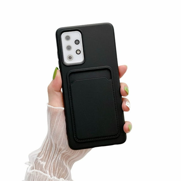 Card Holder Case For Samsung Galaxy A72 5G SM-A726B in Black