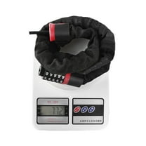 WHAMVOX Chain Lock 5- Resettable Combination Anti-Theft Lock High Safety and Flexible Keyless Password Lock for Bike Door Fence Gate (Black 0.6m)