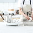 thumbnail image 3 of Compact Multi-Purpose Dish Drying Rack with Drainage, Space-Saving Tableware Organizer for Plates, Bowls and Glasses, Detachable Basket Design for Easy Cleaning, Plastic Drainer, 16*11*5in, A, 3 of 5