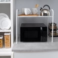 thumbnail image 4 of Organize It All Countertop Microwave Stand and Shelf Organizing Rack in White, 4 of 7