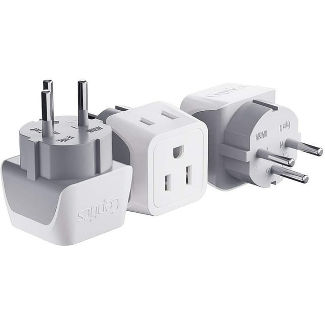 Israel Palestine Travel Adapter Plug by FULenQnu with Dual Usa Input