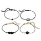 thumbnail image 2 of Pulseras ajustables Jumpingount 4 Uds corazón negro hojas de loto accesorio para el ocio, 2 of 6