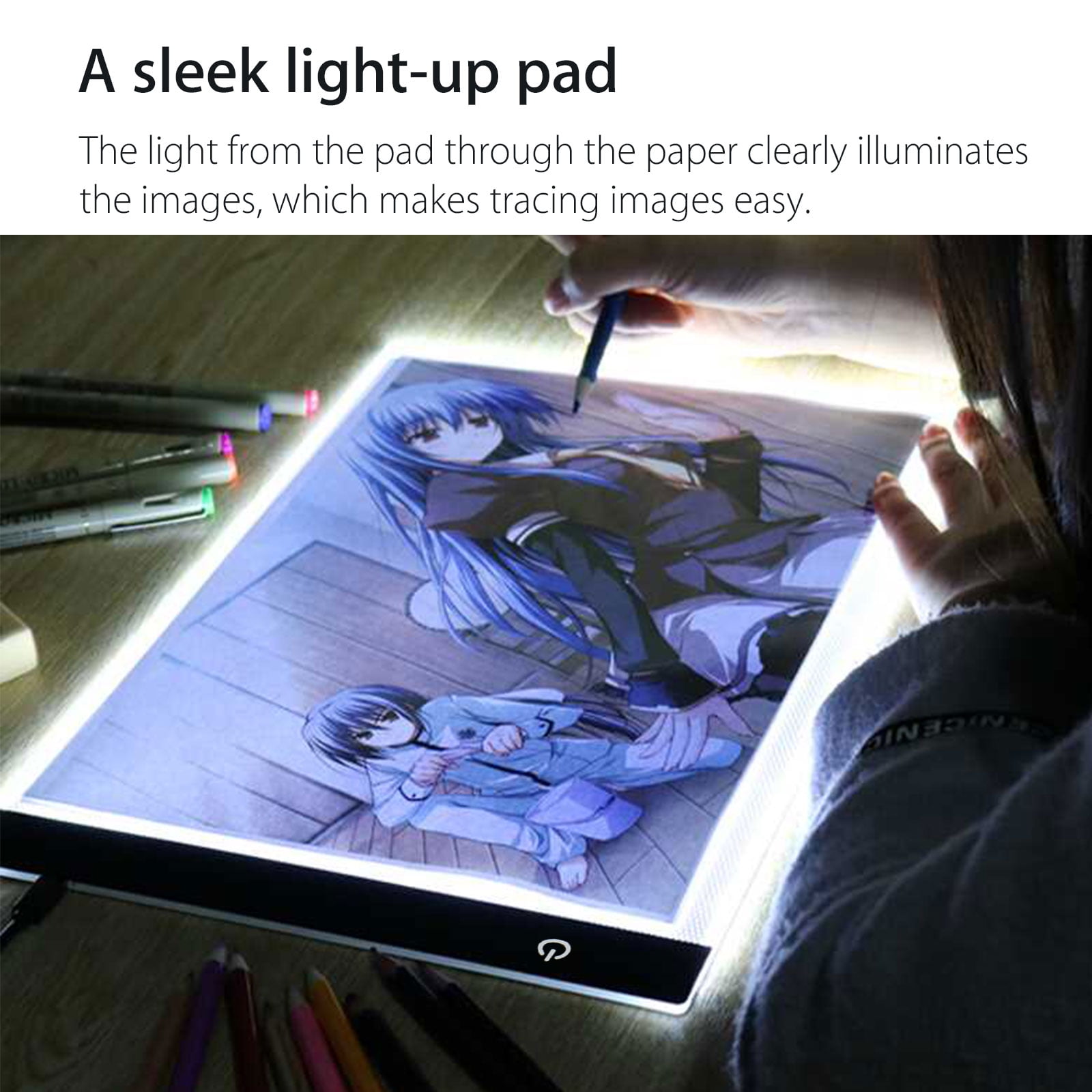 A4 Ultra-Thin Portable LED tracing Light Box Dimmable Brightness LED Art Tracing  Pad for Artist Drawing Sketching Animation Stencilling and 5d Diamond  Painting (Black, A4)