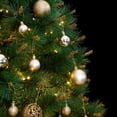 thumbnail image 2 of Árbol de Navidad artificial con bisagras VidaXL, verde y dorado, 1,8 m, con LED, 2 of 9