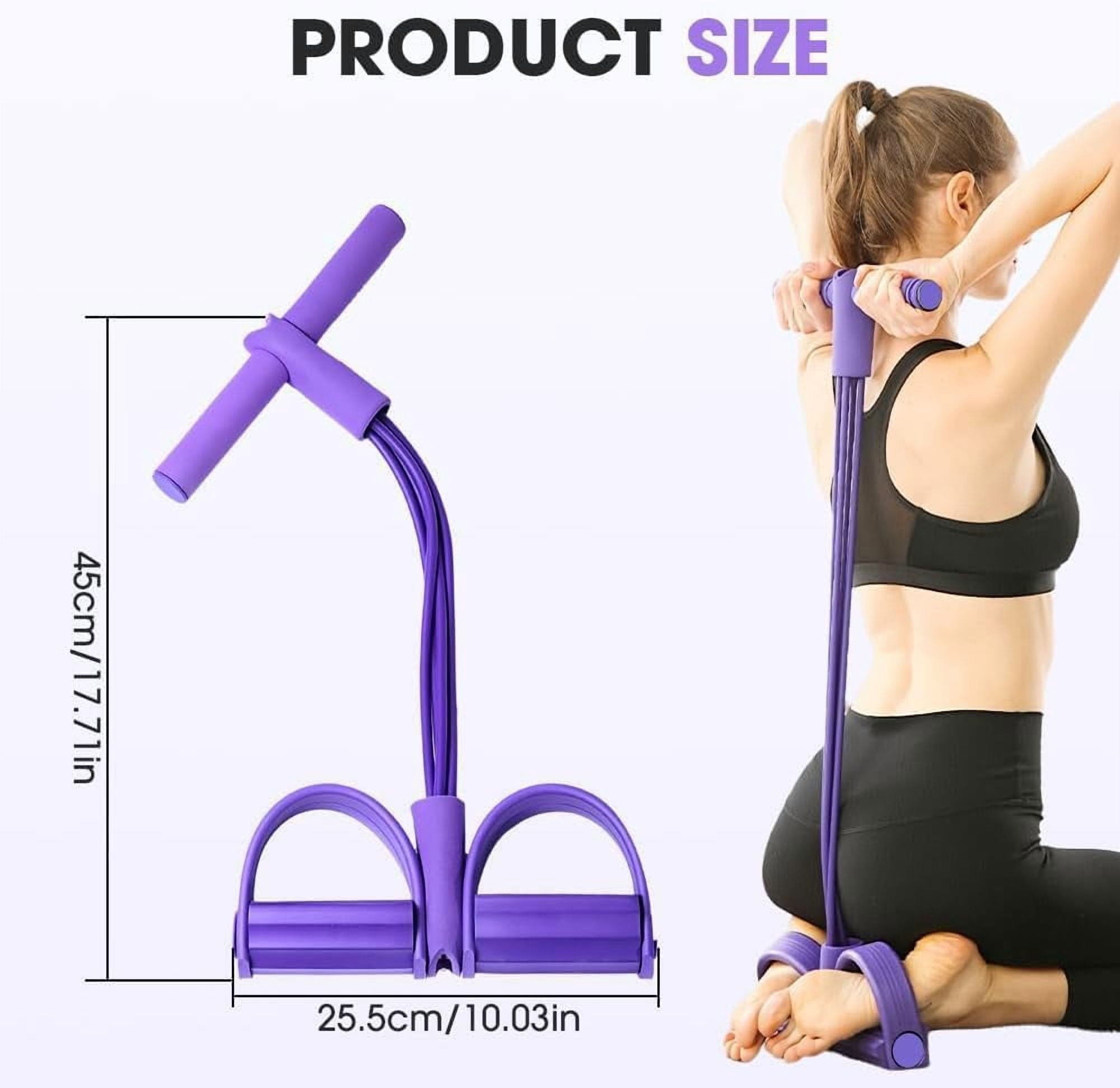 Multifunctional Tension Cor, Comes with a Figure 8 Exercise Bands Upgrade 8 Tube Foot Pedal Resistance Band with Handle Thick Latex Material