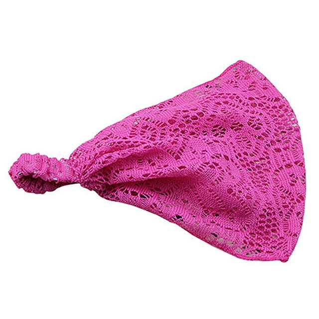 Bandeau Rose Turban Bandanas Mode pour Filles Bandeau Grand en Dentelle Extensible