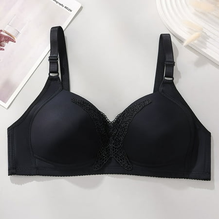 Unbeatable Price Women s Nursing Bra Maternity Sleeping Underwear Large Size Large Cup No Wire Underwear Women Daily Bra Christmas Fun|Nylon Spandex Black Sopatenor