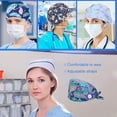 thumbnail image 1 of Operating Hats Nurse Gourd-shaped Headwear Pure Color Work Uniform Working Pattern Headgear with Buttons Unisex Work Uniform Working Caps Type 32, 1 of 9