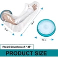 thumbnail image 2 of Funda impermeable para yeso de brazo para ducha Protector de yeso de brazo completo para adultos Abertura gruesa Sello hermético para mantener el vendaje seco para brazos, manos y muñecas fracturadas, 2 of 5