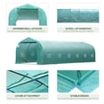 thumbnail image 4 of Large 26ft x 10ft Walk-In Greenhouse - Steel Frame, Green | Garden Plant Grow Tent for Outdoor Use, 4 of 7