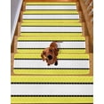 thumbnail image 2 of Vellow Honeycomb Stair Treads Non Slip for Steps Stripes Polka Dot Patterr 10 Pcs Reusable Adhesive Stair Runner Mats for Dogs Elders Carpet Treads Rugs for Staircase 8x30 In, 2 of 7