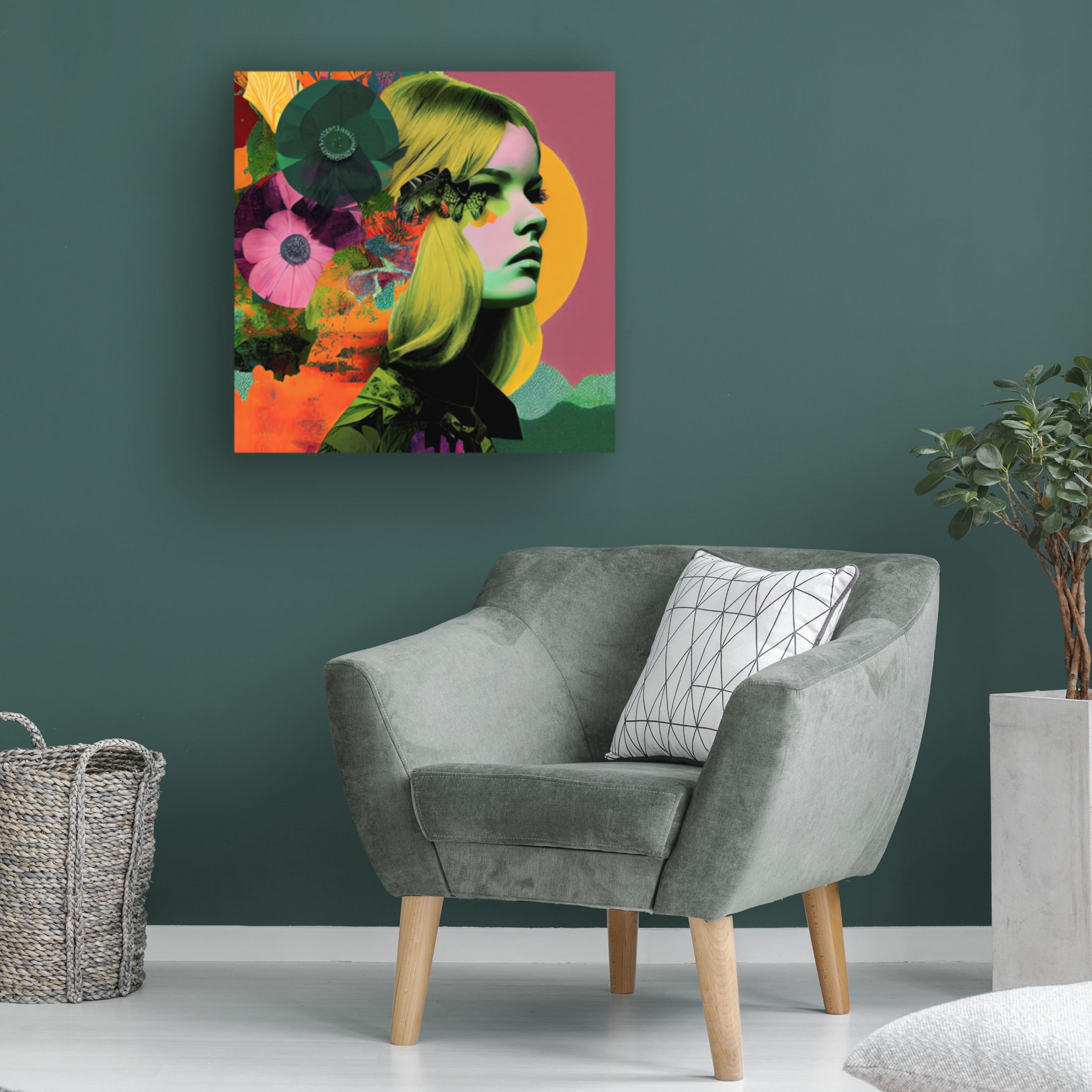 Canvas Wall Art - Sasha 'Fourth Escape' Wall Art for Living Room, Bedroom, or Office Décor by Trademark Fine Art - 14 x 14 Inches