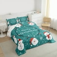thumbnail image 3 of Manfei Cartoon Santa Claus Full Size Comforter Sets,Merry Xmas Bedding Comforter Set,Kawaii Christmas Snowman Bedding Sets For Teens,Ultra Soft Home Decor Reversible,3 Pieces, 3 of 8
