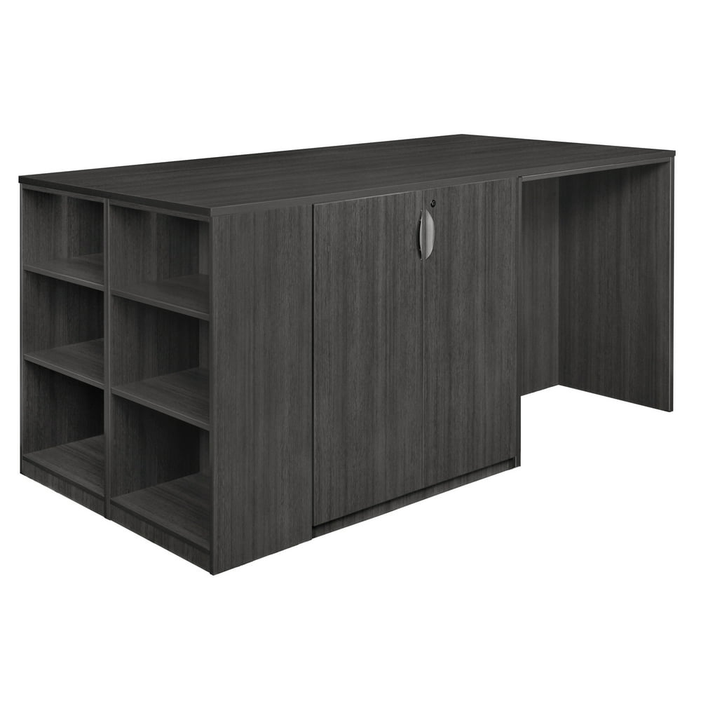 Legacy Stand Up 2 Storage File/Desk Quad with Bookcase