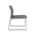 thumbnail image 4 of Fauteuil d'Invité Sans Accoudoirs pour Réception Gansett / Acier Argenté / Gris Pâle, 4 of 7