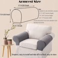 thumbnail image 2 of Armrest Chair Covers, Stretch Armchair Anti-slip Spandex For Furniture Protector, Set Of 2 (black), 2 of 5