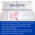 thumbnail image 4 of Secure Safety Solutions Bed Exit Alarm for Elderly Adults - 12x30 Long-Term Weight Sensing Pad, 80-120 dB Monitor - Fall Prevention for Seniors, Dementia Patients Alerts Caregiver When They Get Up, 4 of 9