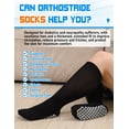 thumbnail image 4 of Wide Diabetic Socks for Men Women, Non Slip Grip Extra Long Edema Sock with Thickened Sole, Non-Binding Loose Fit Socks for Lymphedema, Neuropathy, Swollen Feet, Hospital-2 Pairs Black, 4 of 7