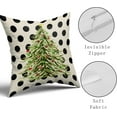 thumbnail image 4 of Christmas Pillow Covers 18x18 Inch Set of 2, Xmas Tree Green Red Colored Polka Dots Decorative Throw Pillow Cases Cushion Covers Winter Themed Holiday Decoration Gift Farmhouse Sofa Couch Bed Decor, 4 of 6