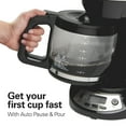 thumbnail image 3 of Hamilton Beach 14-Cup Programmable Drip Coffee Maker Machine with Glass Coffee Pot, Black, 3 of 8