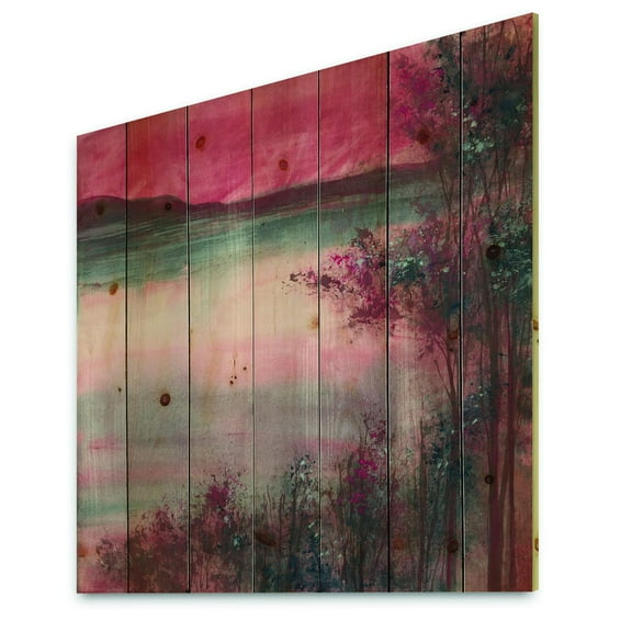 Designart 'Quiet Time' Shabby Chic Print on Natural Pine Wood