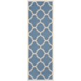 thumbnail image 1 of Safavieh Courtyard Blue Indoor Outdoor Rug - Runner 2'4" x 14', 1 of 5