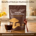thumbnail image 5 of Mushroom Coffee w/ Adaptogenic Mushrooms, Lion's Mane, Cordyceps, Turkey Tail,Reishi, Ashwagandha, L-Theanine,Green Tea, Instant Coffee Powder for Focus, Digestion & Immunity, Fruiting Body, 6.35oz, 5 of 6