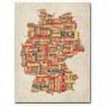 Trademark Art "Germany Text Map II" Canvas Wall Art by Michael Tompsett