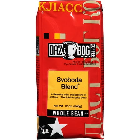 Dazbog Coffee, Svoboda Blend, Whole Bean Coffee, 12 oz, (Pack of 6)